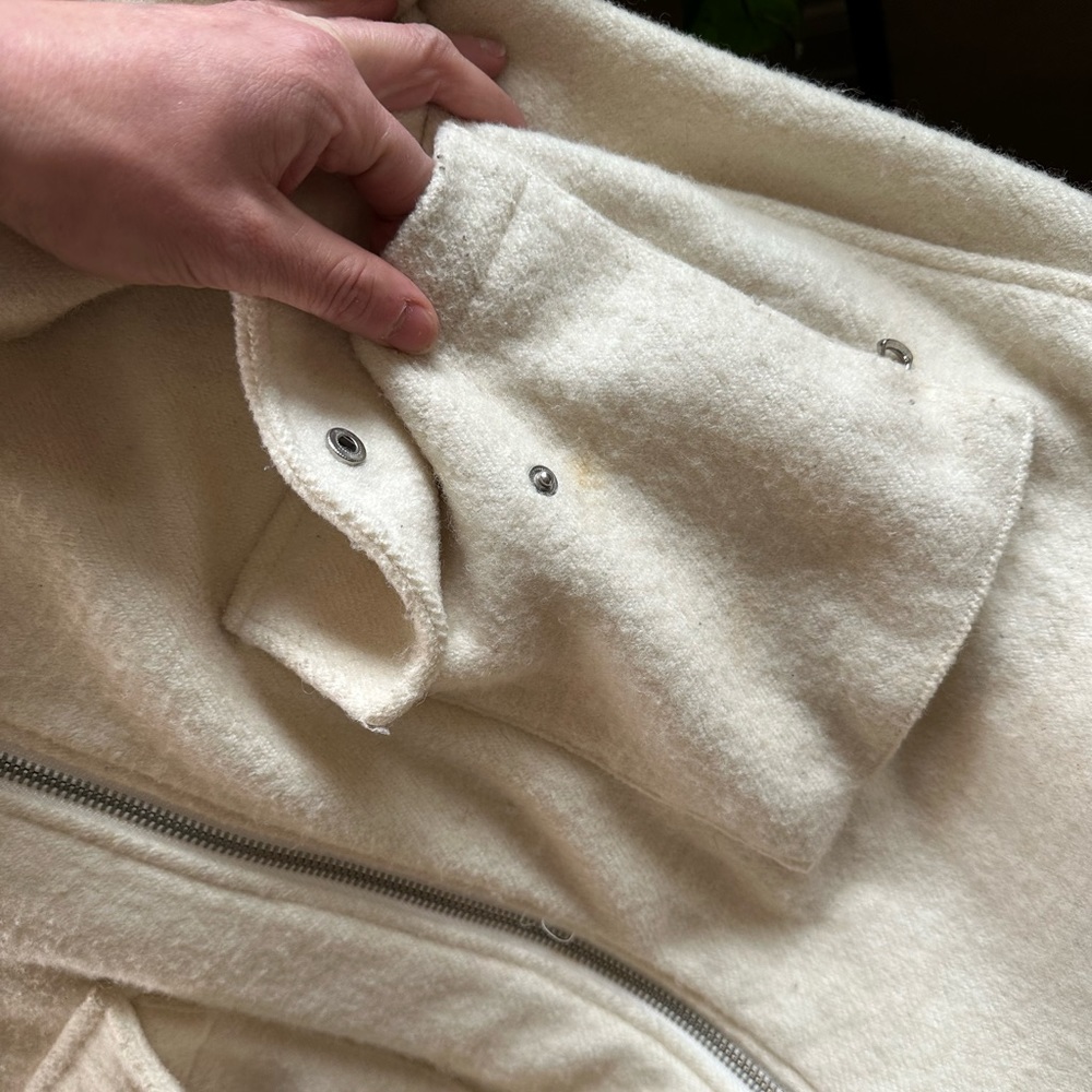 FRNCH Wooly Long Bomber Jacket - Picture 5 of 11